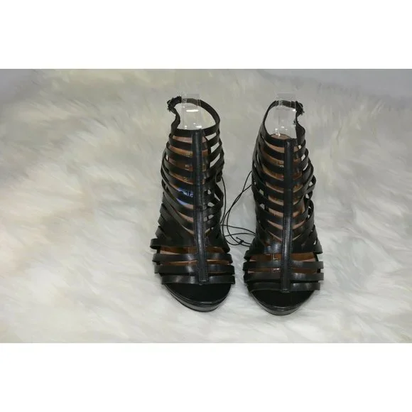 Madden Girl Elegant Women Shoes Platform Black Straps Heeled G. Kendra Size 8.5 - Picture 4 of 9